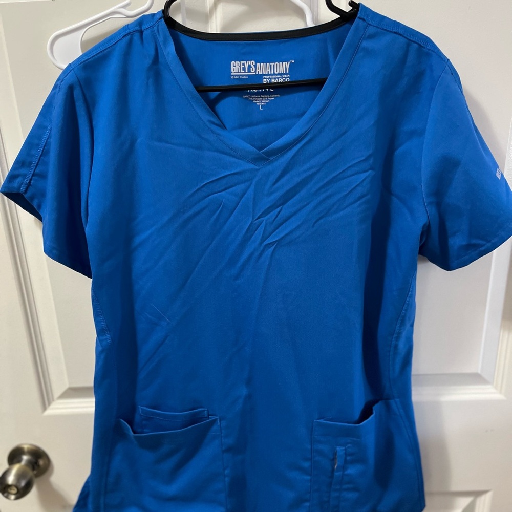 Grey's Anatomy Blue Scrub Top